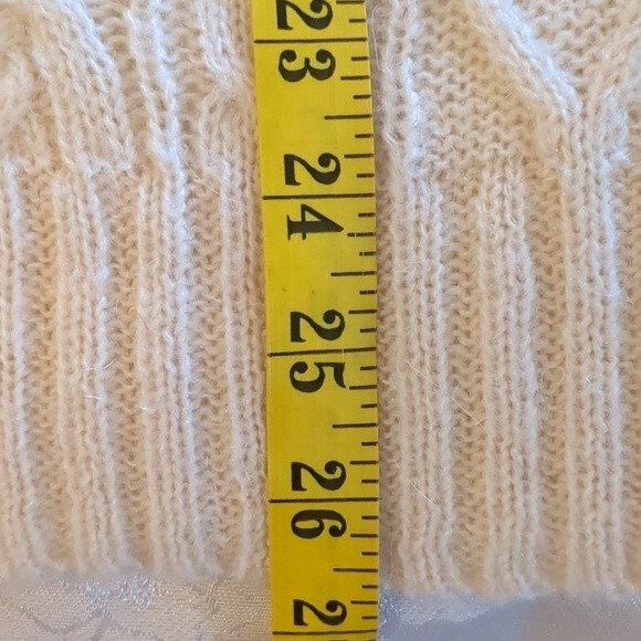 Free People White Sweater SM Grunchy Slouchy Distressed Wool Alpaca Soft - Picture 13 of 13